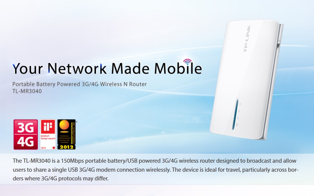 To edit Desperate Make it heavy TP-LINK TL-MR3040 Portable Battery Powered 3G/4G Wireless N Router - Global  Miles Ltd.